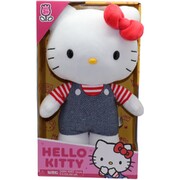 Hello Kitty Medium Plush Blue Denim Overalls