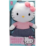 Hello Kitty Medium Plush Denim Skirt/Pink Stripe Top