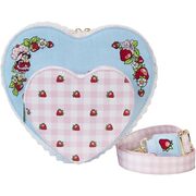 Loungefly Strawberry Shortcake Denim Heart Shaped Figural Crossbody Bag