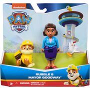 Paw Patrol Rubble And Mayor Goodway Figure set