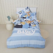 Bluey Single Bed Quilt Cover Set - Blue