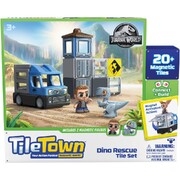 Tile Town Jurassic World Dino Rescue Magnetic Tiles Playset