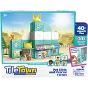 Tile Town Pet Clinic  and Rescue Magnetic Tiles Playset