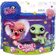 Littlest Pet Shop Cutest Pets Flamingo #2572 Crocodile #2573