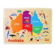 Fun Factory Australia Map Puzzle 48pc Educational Wooden Toys