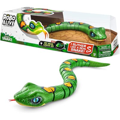 Zuru Robo Alive Slithering Snake Robotic Toy Light Up (Series 3) Green