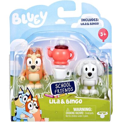 Bluey School Friends Tea Party with Lila & Bingo Figurines 2 Pack