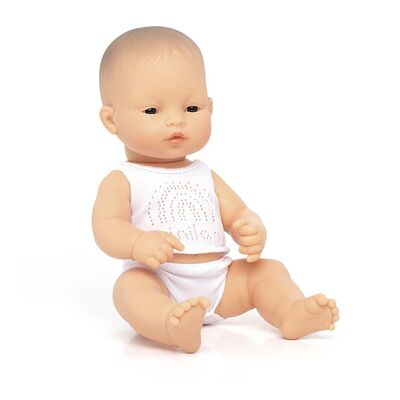 Miniland Educational Baby Doll Asian Girl 32cm Boxed