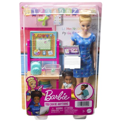 Barbie Teacher and Toddler Doll & Playset Blonde HCN19