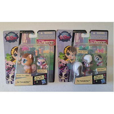 Littlest Pet Shop Pet Pawsabilities Set of 2 (Madame Pom, Pepper Clark)