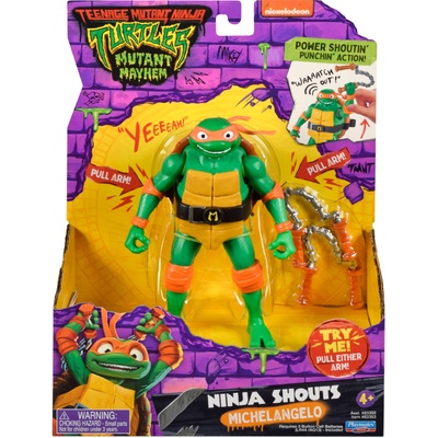 TMNT Teenage Mutant Ninja Turtles Mutant Mayhem Ninja Shouts Action Figure - Michelangelo