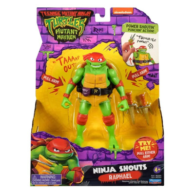 TMNT Teenage Mutant Ninja Turtles Mutant Mayhem Ninja Shouts Action Figure - Raphael