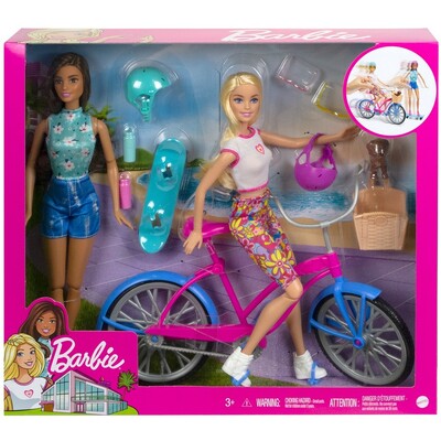 Barbie Outdoor Bicycle Playset and Dolls 