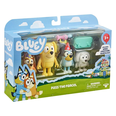 Bluey Pass the Parcel Figurines 4 Pack