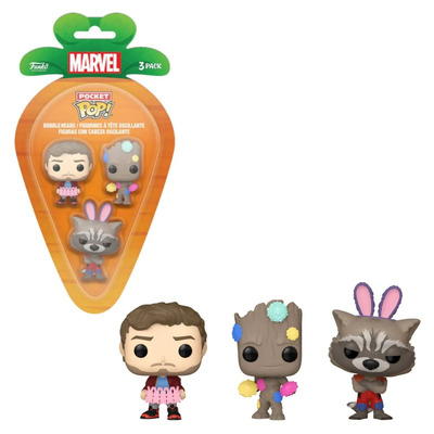 Funko Pocket Pop Guardians Of The Galaxy Star-Lord, Groot & Rocket Carrot 3 Pack