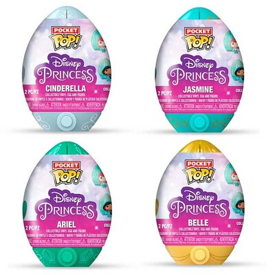 Funko Pocket Pop Disney Princess Collectible Vinyl Egg and Figure - Set of 4