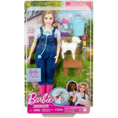 Barbie 65th Anniversary Careers Farm Vet Doll & Accessories