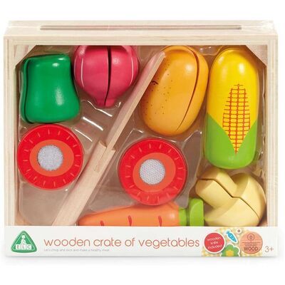 ELC Early Learning Centre Wooden Crate of Vegetables