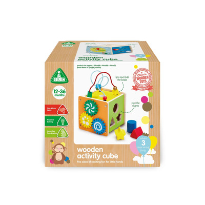 ELC Early Learning Centre Wooden Activity Cube