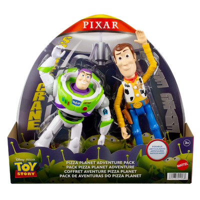 Disney Pixar Toy Story Woody and Buzz Action Figure Pizza Planet Adventure Pack