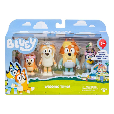 Bluey Wedding Time 4 Pack Figures