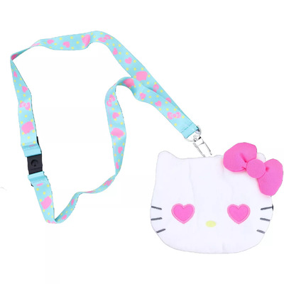 Hello Kitty Deluxe Lanyard With Pouch Card Holder