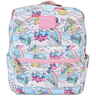 Loungefly My Little Pony Sky Scene All-Over Print Nylon Square Mini Backpack