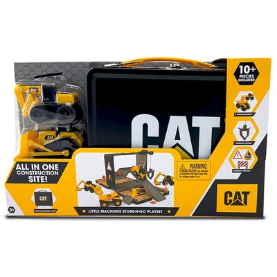 CAT Construction Little Machines Store N Go with 5 Vehicles Playset