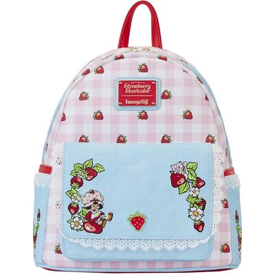 Loungefly Strawberry Shortcake Denim Pocket Mini Backpack