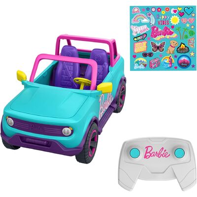 Hot Wheels Barbie RC Suv & Stickers