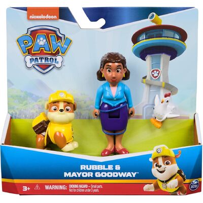 Paw Patrol Rubble And Mayor Goodway Figure set