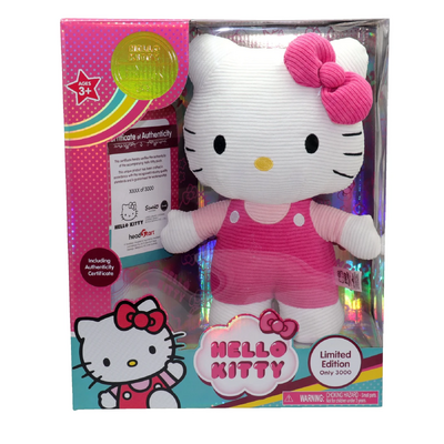 Hello Kitty Limited Edition Corduroy Pink Overalls Plush