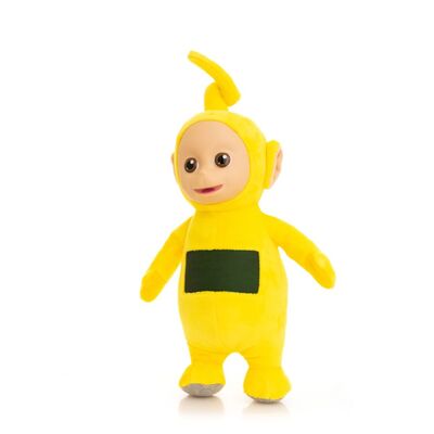 Teletubbies Laa Laa 8'' Plush with Interactive Color Changing Belly Patch