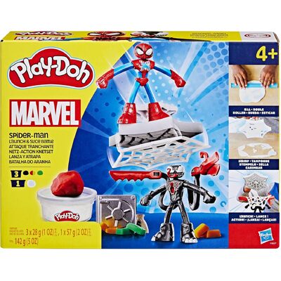 Play-Doh Marvel Spider-Man Launch & Slice Battle Playset with 2 Action Figures