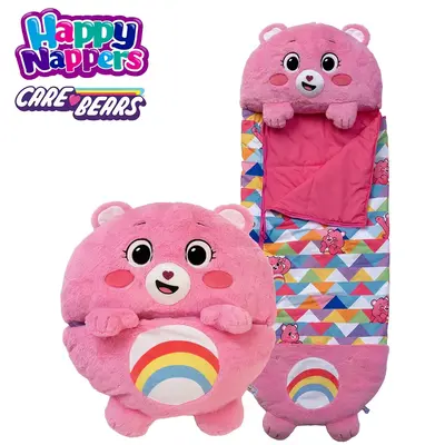 Happy Nappers Care Bears On The Go Sleep Sack Surprise Pillow - Cheer Bear