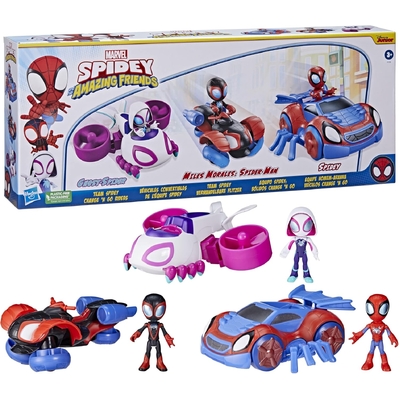 Marvel Spidey and His Amazing Friends Team Spidey Change ‘N Go Riders Playset