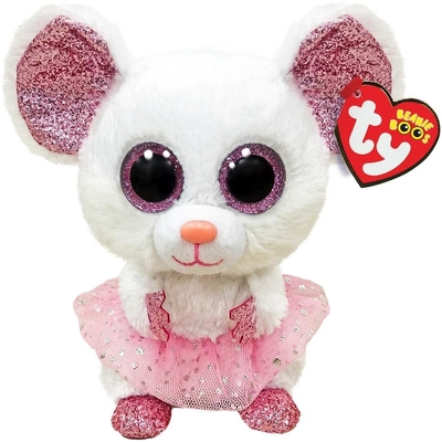 Ty Beanie Boos Medium 9" - Nina the Mouse with Tutu Plush