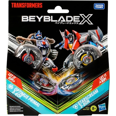 Beyblade X: Transformers Collab Optimus Primal 3-60F vs. Starscream 3-80N