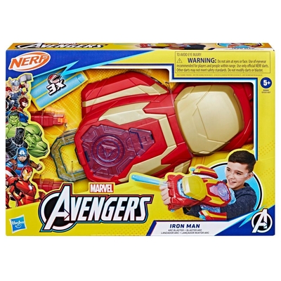 Nerf Marvel Avengers Iron Man Arc Blaster Roleplay Toy with 3 NERF Darts