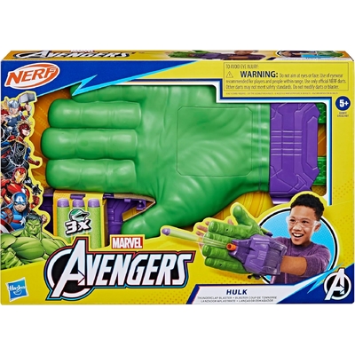 Nerf Marvel Avengers Hulk Thunderclap Blaster Roleplay Toy with 3 NERF Darts