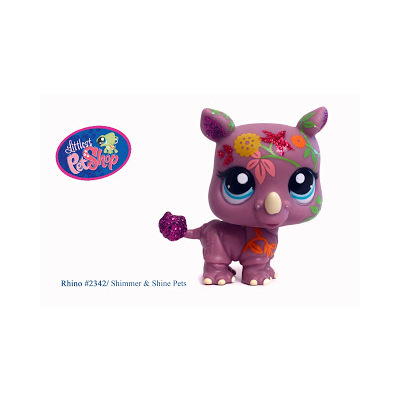 LPS Littlest Pet Shop Shimmer n Shine pets Rhino #2342