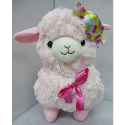 Alpaca Plush Doll 16 Inches Pink Candy