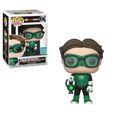 Funko POP Big Bang Theory Leonard Hofstadter as Green Lantern SDCC 2019 #836