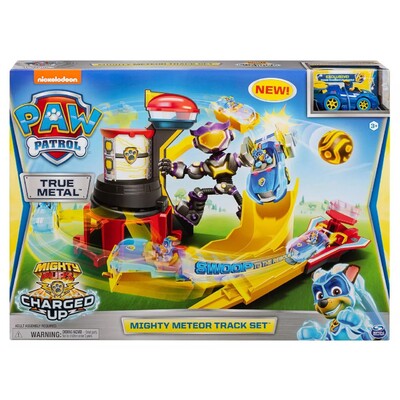 paw patrol true metal mighty pups mighty meteor track set