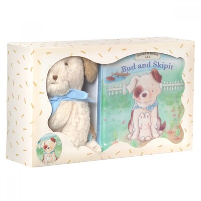 Bunnies By The Bay Gift Set Cricket Island Bud And Skipit Book & Plush