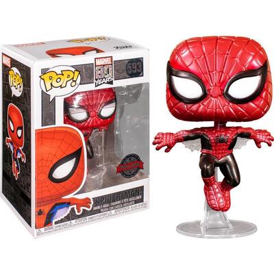 Funko Pop Marvel 80 Years Spider-Man (Metallic) #593 Vinyl Figure