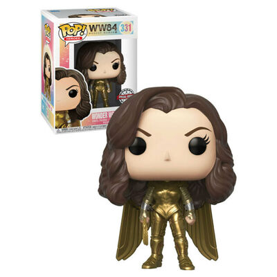 Funko POP Wonder Woman WW84 Golden Armour No Helmet (Metallic) #331 Vinyl Figure