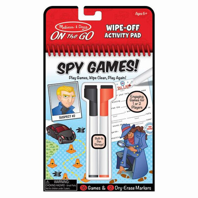 Melissa & Doug On the Go Travel Activity Spy Games Wipe-Off Activity Pad