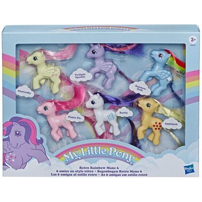 My Little Pony Retro Rainbow Mane 6 Collectable Figures