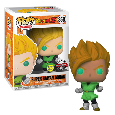 Funko POP DragonBall Z Super Saiyan Gohan Glow In The Dark #858 Vinyl Figure